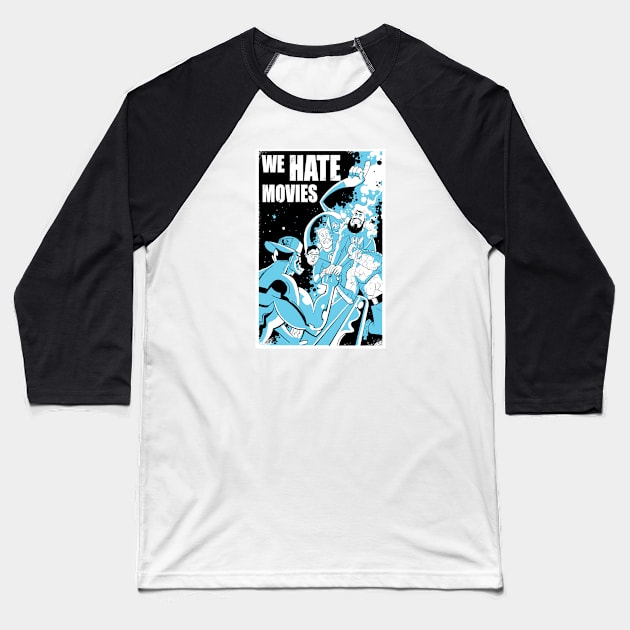 The Cosmic Arm Wrestle Baseball T-Shirt by We Hate Movies